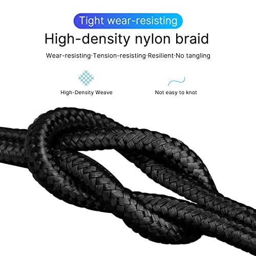 iPhone Charger,Nylon Lightning Cable 2pack, High Speed Data Sync Transfer Cord for iPhone, iPad