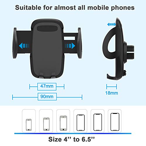 Cup Phone Holder- Car Phone Holder Mount for Car Dashboard Windshield, Sturdy Cup Holder Phone Mount Fit with All Mobile Phones