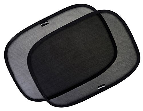Car Window Shade (2 Pack) - 21"x14" Cling Sunshade for Car Windows - Sun, Glare and UV Rays Protection for Child