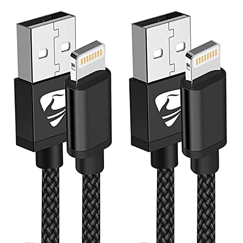 iPhone Charger,Nylon Lightning Cable 2pack, High Speed Data Sync Transfer Cord for iPhone, iPad