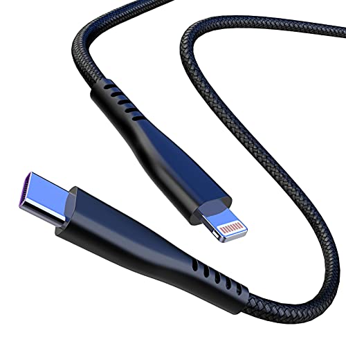 USB C to Lightning Cable 2 Pack 20W 6FT, Nylon Braided Fast Charging Cord