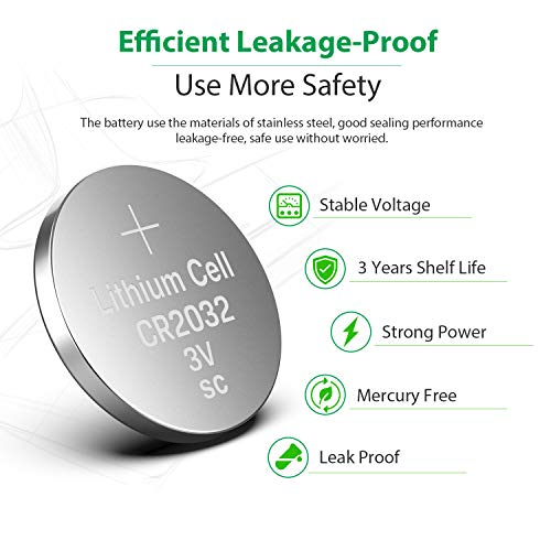 Lithium Batteries  CR2032 , Long-Lasting & High Capacity,3 Volt Coin & Button Cell