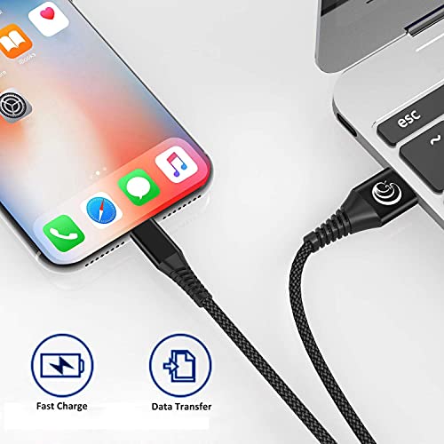 iPhone Charger,Nylon Lightning Cable 2pack, High Speed Data Sync Transfer Cord for iPhone, iPad