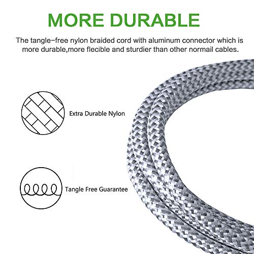 Micro USB Cable, 2 Pack 6Ft Nylon Braided Data Sync Transfer Cord Android Charger For Samsung Galaxy S7 Edge Camera Xbox