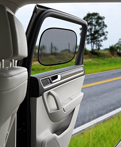 Car Window Shade (2 Pack) - 21"x14" Cling Sunshade for Car Windows - Sun, Glare and UV Rays Protection for Child