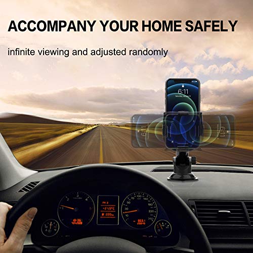 Cup Phone Holder- Car Phone Holder Mount for Car Dashboard Windshield, Sturdy Cup Holder Phone Mount Fit with All Mobile Phones