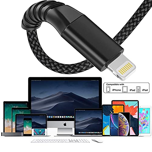 iPhone Charger,Nylon Lightning Cable 2pack, High Speed Data Sync Transfer Cord for iPhone, iPad