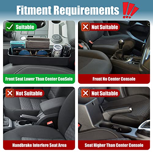 Car Seat Gap Filler Organizer with Storage Box for Seat Organizer Between Seats, Car Organizers and Storage Front Seat Gap, 2 Pack Universal Fit