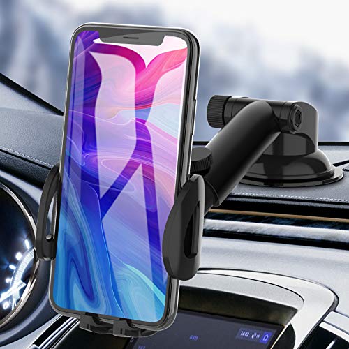 Cup Phone Holder- Car Phone Holder Mount for Car Dashboard Windshield, Sturdy Cup Holder Phone Mount Fit with All Mobile Phones
