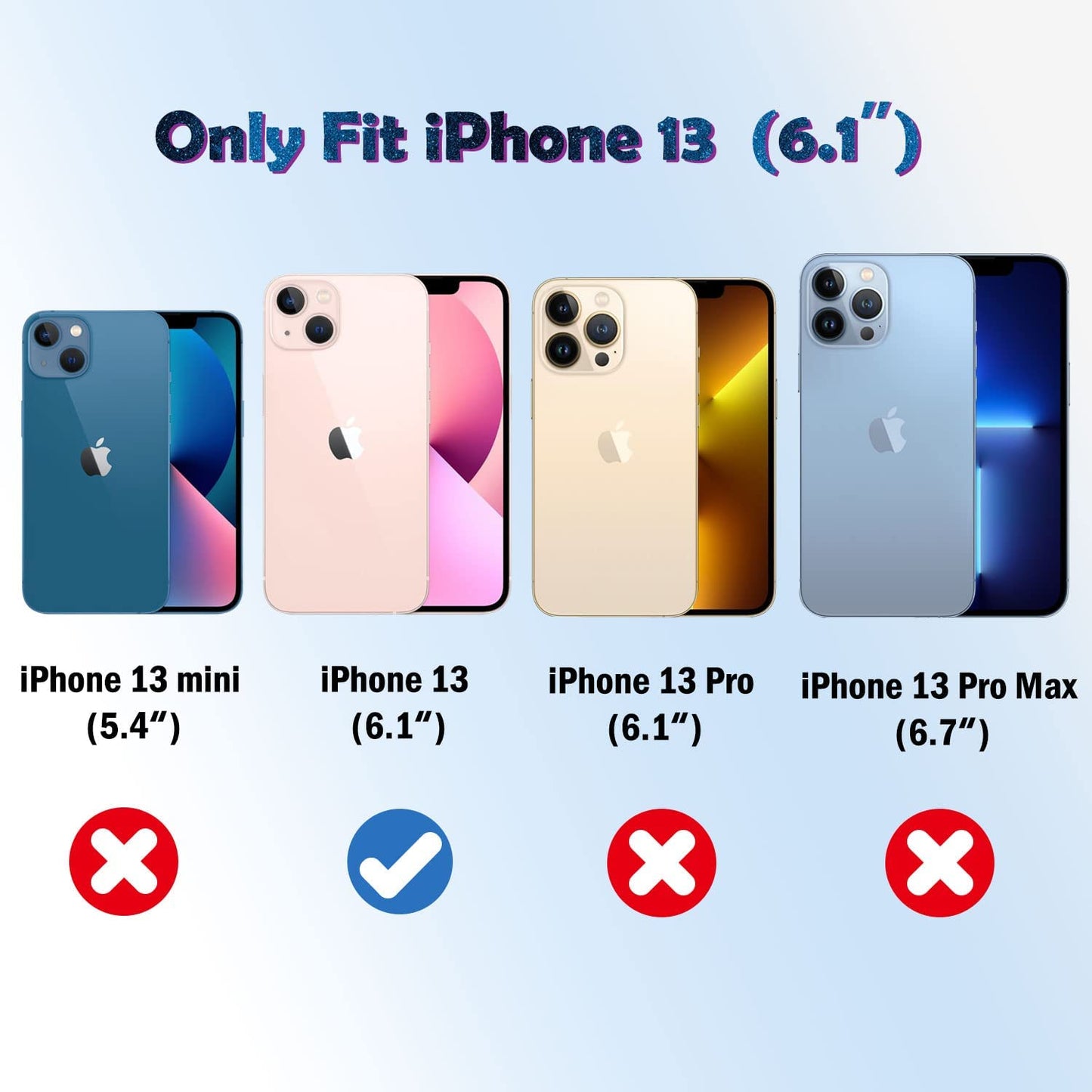 Screen Protector QHOHQ 3 Pack Designed for iPhone 13 6.1 Inch with 3 Pack Tempered Glass Camera Lens Protector, Ultra HD