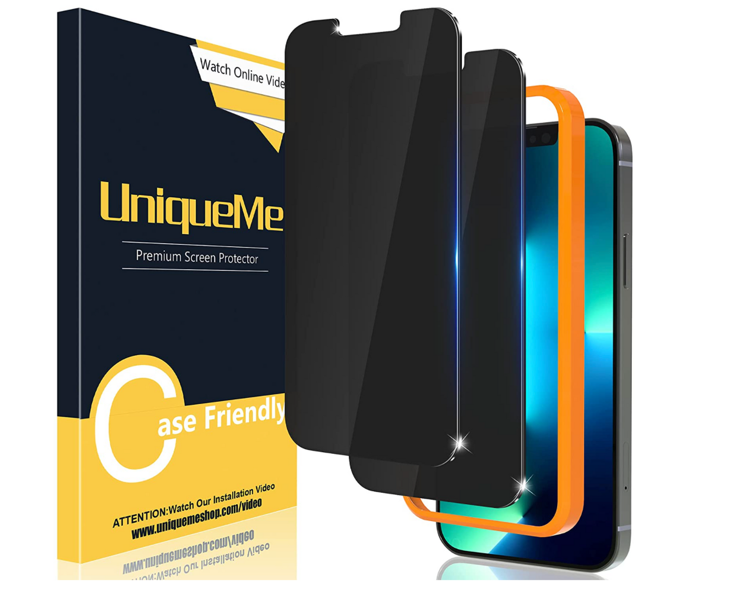 Privacy Screen Protector Compatible for iPhone, Mini Tempered Glass Anti Spy Film