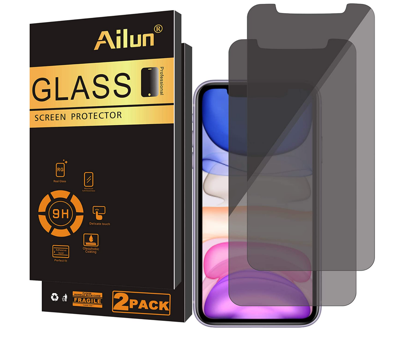 Privacy Screen Protector Compatible for iPhone, Mini Tempered Glass Anti Spy Film