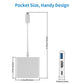 USB Type-c to HDMI 4K + USB 3.0 Standard + PD Charging Port 3 in 1 Adapter(Silver)