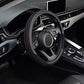 Steering Wheel Cover, Universal 15 inch, Microfiber Leather Viscose, Breathable, Anti-Slip,Warm in Winter and Cool in Summer, Black
