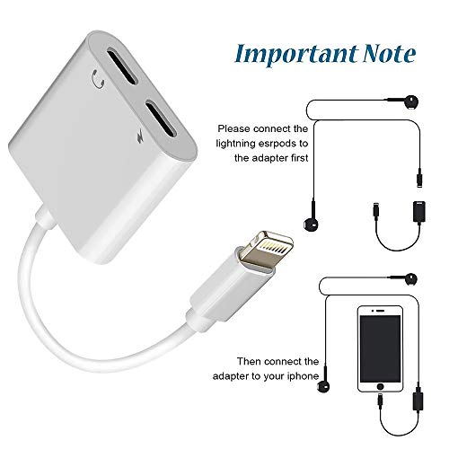 iPhone Headphone Adapter Products 2Pack 2 in 1 Lightning Headphone Jack and Charger Adapter