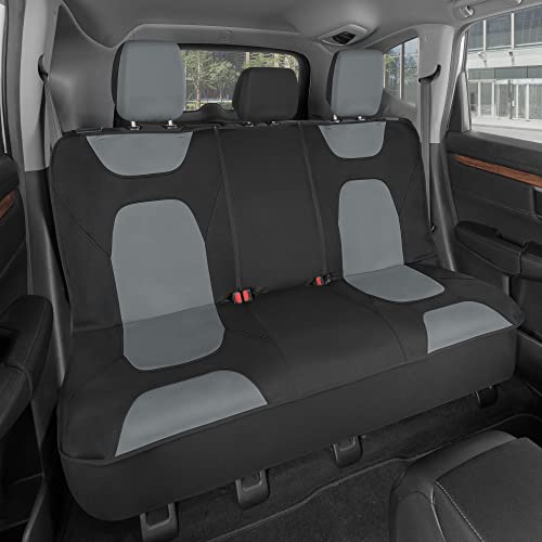 Car Back Seat Cover AquaShield Waterproof, Gray – Padded Neoprene Rear Bench Seat Cover for Cars, Ideal Back Seat Protector for Kids & Dogs, Interior Cover for Auto Truck Van SUV