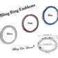 Crystal Rhinestone  Bling Car Decor Car Bling Ring Emblem Sticker, Bling Car Accessories for Women, Push to Start Button, Key Ignition Starter & Knob Ring, Interior Glam Car Decor Accessory (Silver)