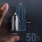 Car Charger Smallest 4.8A, All Metal USB Car Fast Charger Adapter Flush Fit For Phone ,iPhone , Samsung , Cigarette Lighters