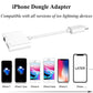 iPhone Headphones Adapter,2 in 1 Lightning to 3.5 mm Headphone Jack Aux  ,Dual Ports Dongle Charger