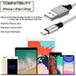 5Pack iPhone Charger Lightning Cable Compatible iPhone 13Pro/13/12Pro Max/12Pro/12/11/Pro/Xs -Silver&White