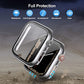 [4-Pack] Case Built in Tempered Glass Screen Protector Compatible with Apple Watch Series 7 45mm/41mm