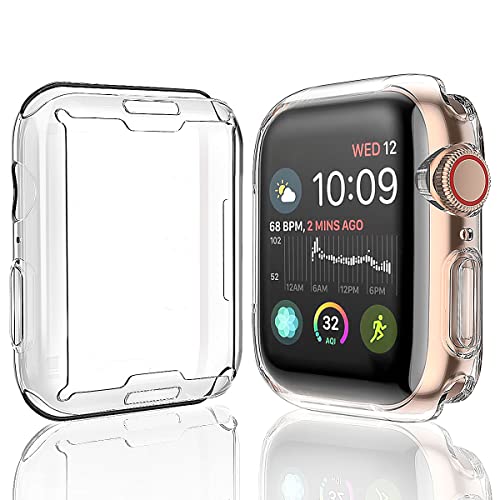 [2-Pack] 45mm Case for Apple Watch Series 7 Screen Protector, Overall Protective Case Soft TPU HD Clear for iWatch Series 7