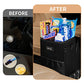 Car Trash Can with Lid and Storage Pockets, 100% Leak-Proof , Waterproof Car Garbage Can, Multipurpose Trash Bin for Car - Black