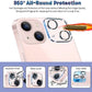 Screen Protector QHOHQ 3 Pack  Designed for iPhone 13 6.1 Inch with 3 Pack Tempered Glass Camera Lens Protector, Ultra HD