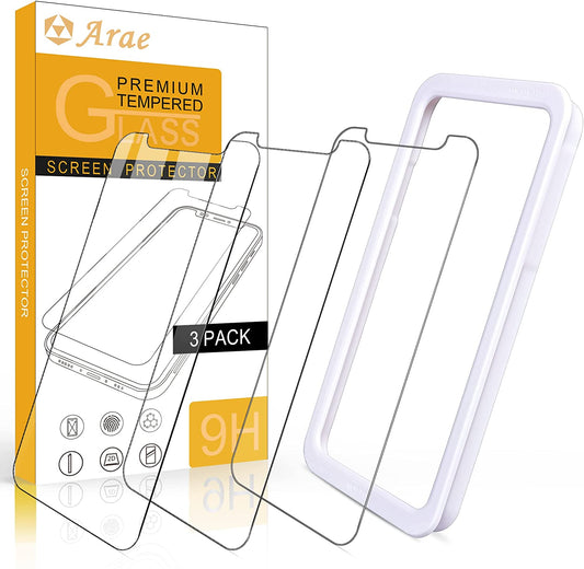 Screen Protector Arae for iPhone 12 / iPhone 12 Pro, HD Tempered Glass Anti Scratch Work