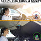Car Windshield Sun Shade with Storage Pouch | Durable 240T Material Car Sun Visor