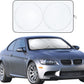 Car Windshield Sun Shade with Storage Pouch | Durable 240T Material Car Sun Visor