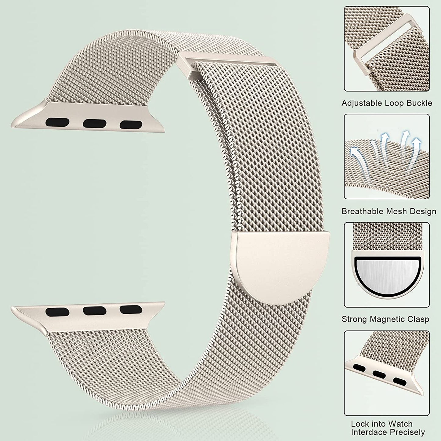 Apple Watch Band Marge Plus for Series 7 6 5 4 3 2 1 SE 38mm 40mm 41mm 42mm 44mm 45mm Women and Men