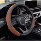 Steering Wheel Cover, Universal 15 inch, Microfiber Leather Viscose, Breathable, Anti-Slip,Warm in Winter and Cool in Summer, Black
