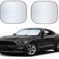 Car Windshield Sun Shade 2-Piece | Durable 230T Polyester Sun Shield for Front Window Blocks UV Rays | Foldable Automotive Interior Accessories for Sun Protection | Small (23.5 x 29 inches)