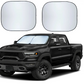 Car Windshield Sun Shade 2-Piece | Durable 230T Polyester Sun Shield for Front Window Blocks UV Rays | Foldable Automotive Interior Accessories for Sun Protection | Small (23.5 x 29 inches)
