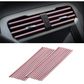 Car Air Conditioner Decoration Strip 8sanlione for Vent Outlet, Universal Waterproof Bendable Air Vent Outlet Trim Decoration (20 Pieces)