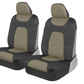Car Seat Covers AquaShield for Front Seats, Gray – Two-Tone Waterproof Seat Covers for Cars, Neoprene Front Seat Cover Set, Interior Covers for Auto Truck Van SUV