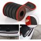 Car Rear Bumper Protector 35.1inch x2.75inch Car/SUV Universal Rubber Anti-Scratch Trunk Exterior Accessories（Black）