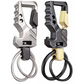 Heavy Duty Key Chain Bottle Opener,Carabiner Car Key Chains for Men and Women(Black and Gold)