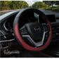 Microfiber Leather Steering Wheel Cover Universal 15 inch (Black)