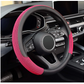 Steering Wheel Cover, Universal 15 inch, Microfiber Leather Viscose, Breathable, Anti-Slip,Warm in Winter and Cool in Summer, Black