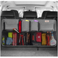 Car Trunk Organizer , 3rd Gen [7 Times Upgrade] Super Capacity, Equipped with [Robust Elastic Net & 3 Magic Stick] Car Trunk Tidy Storage Bag with Lids, Space Saving Expert-Black