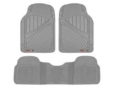 Performance All Weather Rubber Car Floor Mats - 3 Piece Floor Mats Automotive Liners for Cars Truck SUV, Heavy-Duty Waterproof (Black)